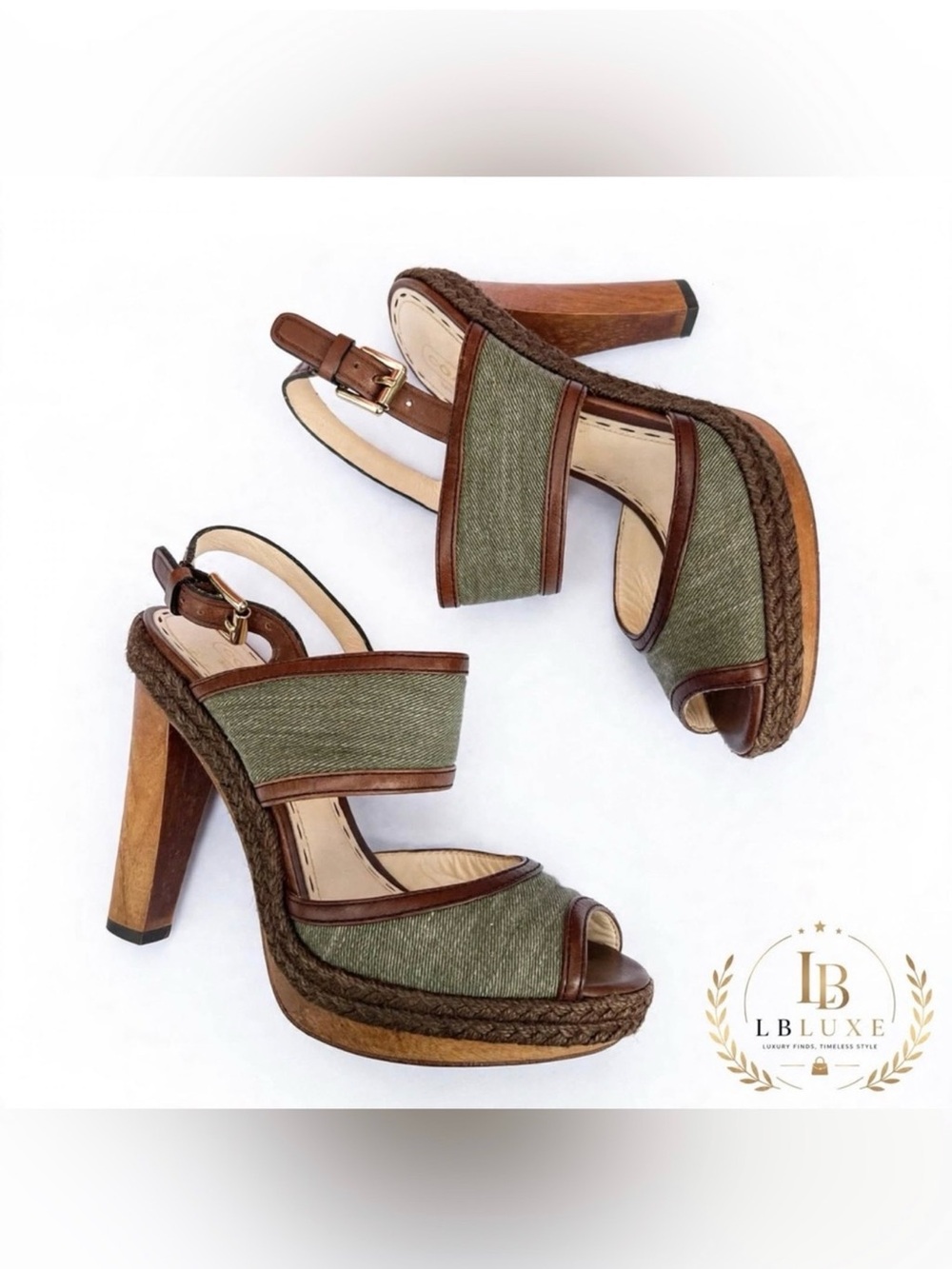 Coach Daria Platform Sandal Heels Women's Size 6.5